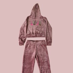 Girls Pink Sweat Suit